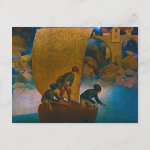 Postal Wynken, Blynken y Nod, 1905 por Maxfield Parrish