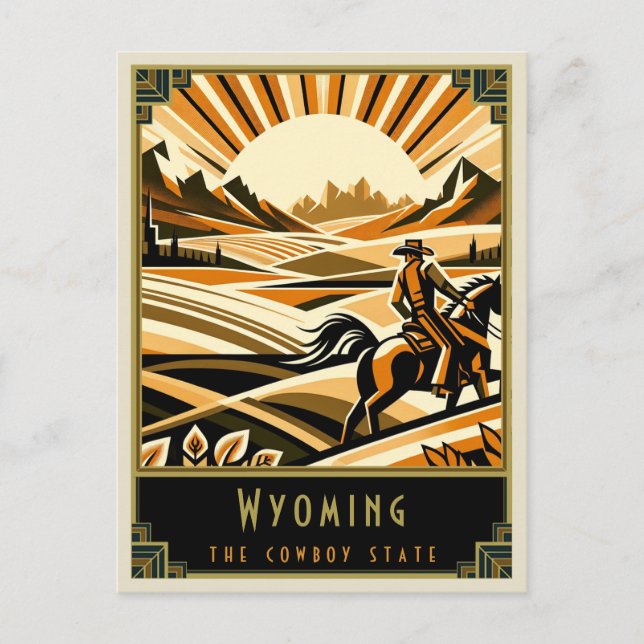 Postal Wyoming | Art Deco (Anverso)