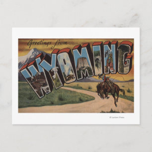 Postal Wyoming (Cowboy)Escenas de letras grandesWyoming