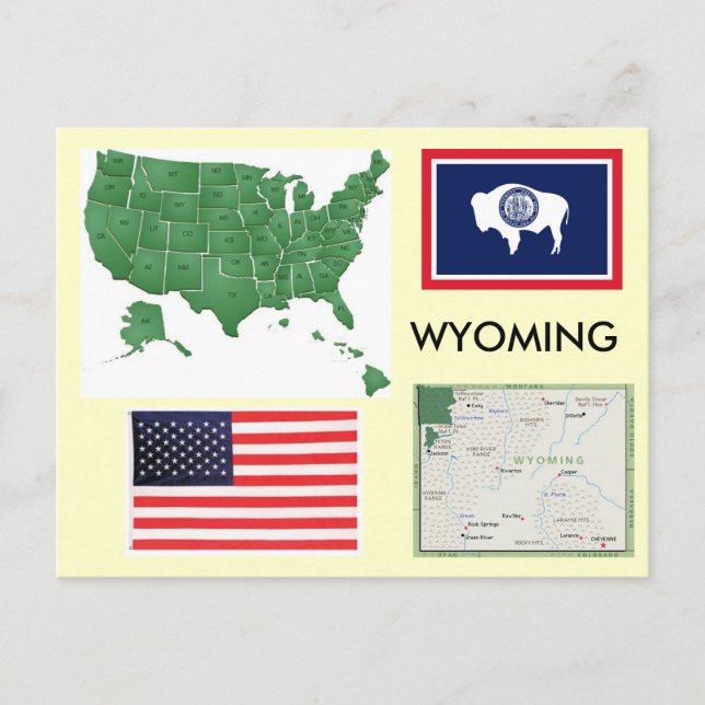 Postal Wyoming, EE.UU. (Anverso)