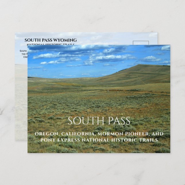 Postal Wyoming en el Paso Sur, senderos históricos nacion (Anverso / Reverso)