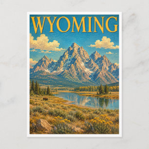 Postal Wyoming Grand Tetons GeoSaga