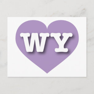 Postal Wyoming Lavender Heart - Me encanta WY