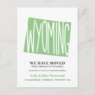 Postal Wyoming Nos hemos mudado Nueva dirección Nueva Cas