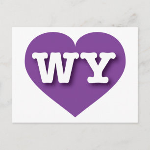 Postal Wyoming Purple Heart - Amo WY