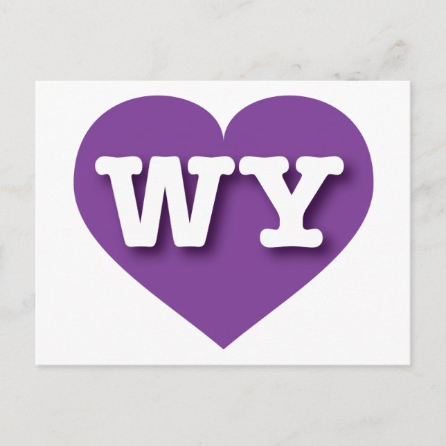 Postal Wyoming Purple Heart - Amo WY (Anverso)