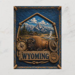 Postal Wyoming Viajes Antiguos