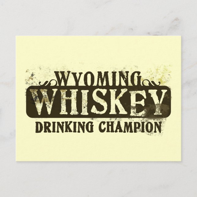 Postal Wyoming Whiskey Campeón de Bebidas (Anverso)