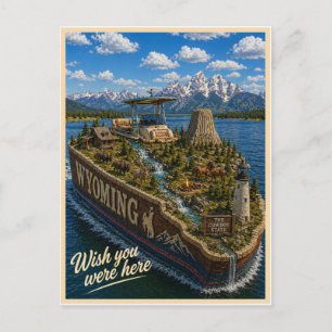 Postal Wyoming   Wish You Were Here   Serie del Estado