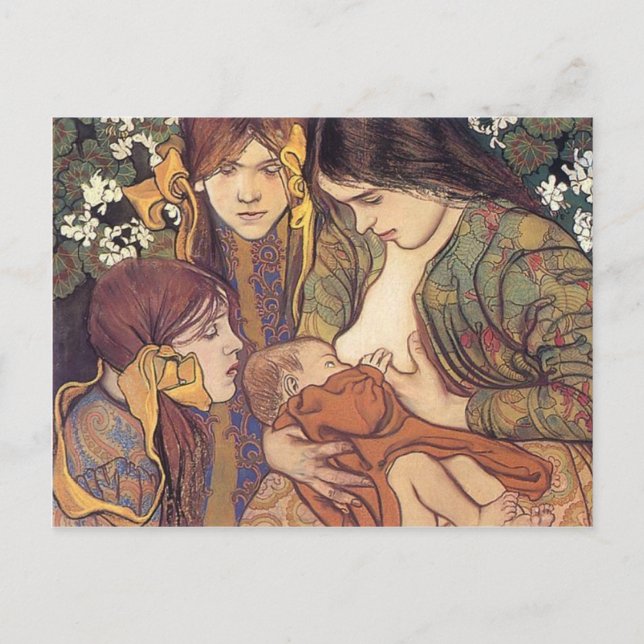 Postal Wyspianski, maternidad, 1905 (Anverso)