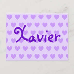 Postal Xavier en morado