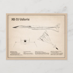Postal XB-70 Valkyrie - Planes de diseño de plano aéreo S