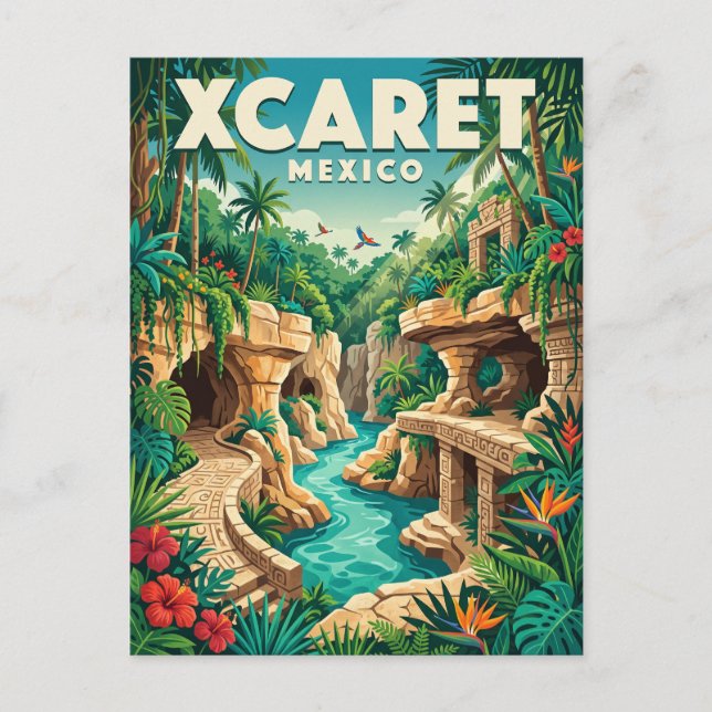Postal Xcaret México (Anverso)