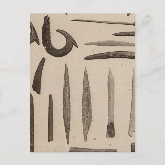 Postal XI Artículos óseos, California del Sur (Anverso)