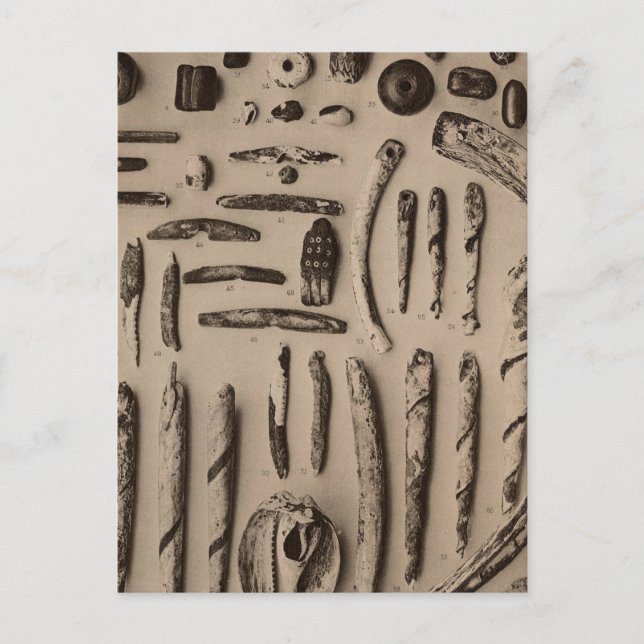 Postal XIII Piedra, adornos de vidrio, So California (Anverso)