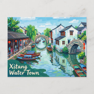 Postal Xitang Pueblo de Agua China