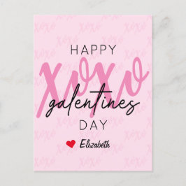 Postal XOXO Feliz Día de Galentine
