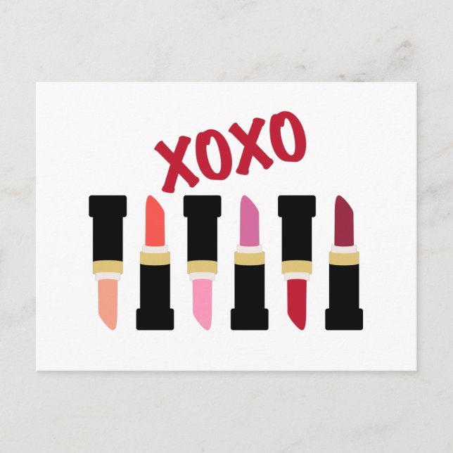 Postal XOXO Makeup (Anverso)