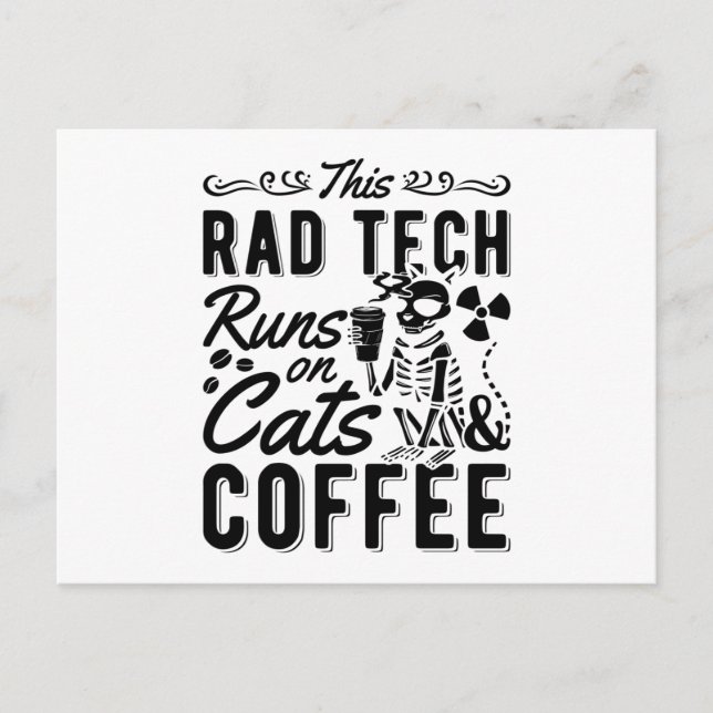 Postal Xray Radiology This Rad Tech Runs Cats And Coffee (Anverso)