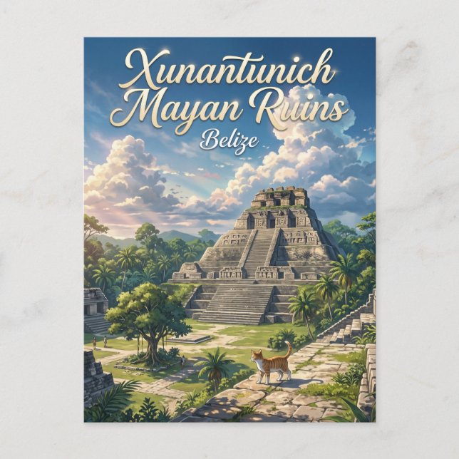 Postal Xunantunich Belice (Anverso)