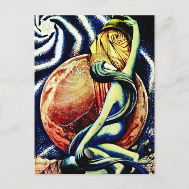 Postal XVII The Star Tarot PostCard (Anverso)