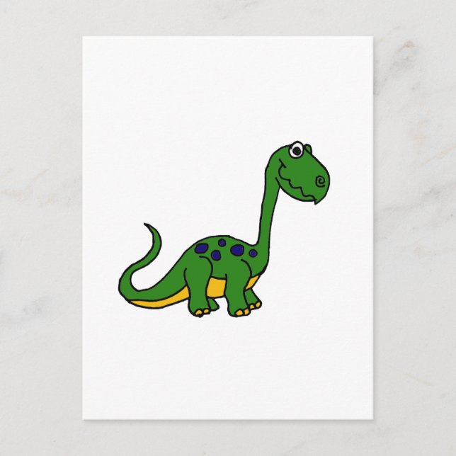 Postal XX- Adorable Personalizado de dinosaurio lindo (Anverso)