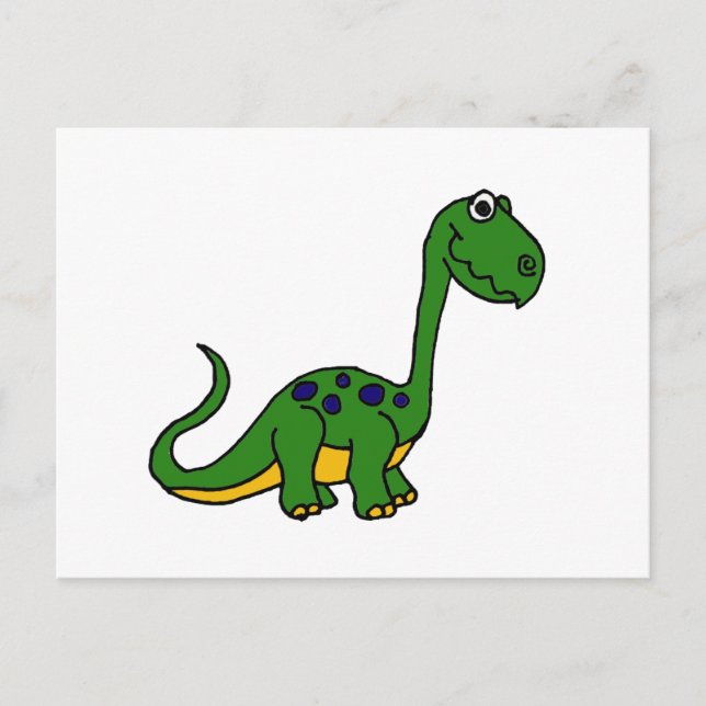 Postal XX- Adorable Personalizado de dinosaurio lindo (Anverso)