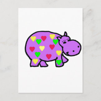 Postal XX- Corazones felices de Hippo