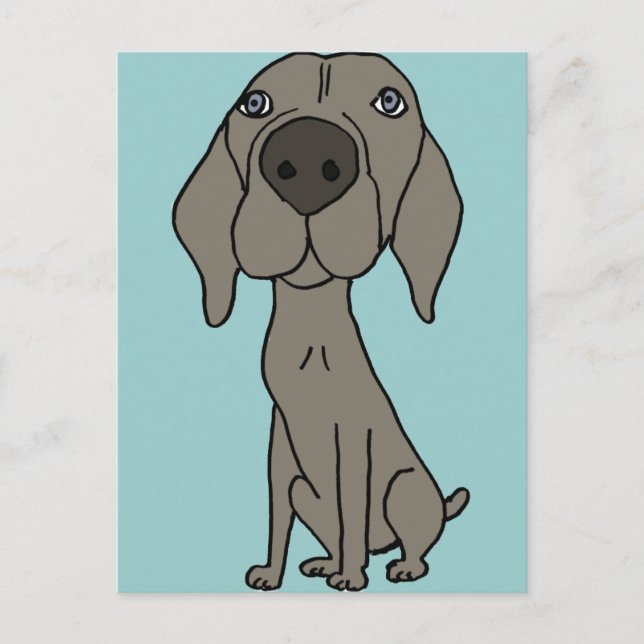 Postal XX- Diseño de Weimaraner (Anverso)