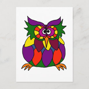 Postal XX- Funky Owl Art Personalizado