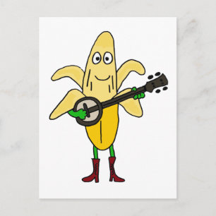 Postal XX- Funny Banana Jugando Al Personalizado Del Banj