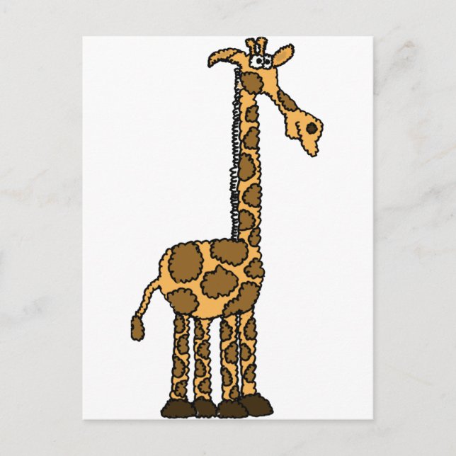 Postal XX-Funny Giraffe Personalizado (Anverso)