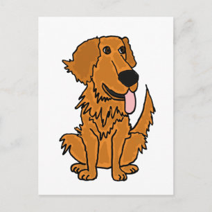 Postal XX-Funny Golden Retriever Dog Personalizado