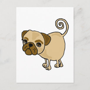 Postal XX- Funny Personalizado de Perro de Pug Puppy