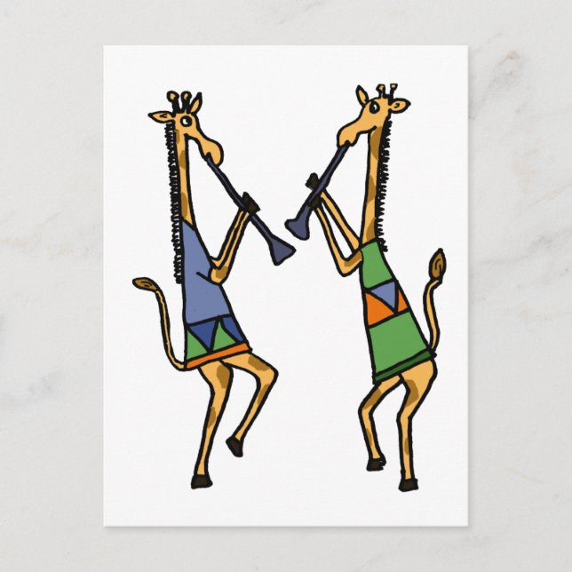 Postal XX- Girafas bailarinas (Anverso)