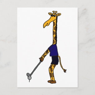 Postal XX- Giraffe Jugando Diseño Golf