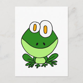 Postal XX- Gracioso Personalizado de rana verde