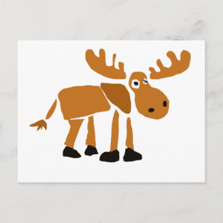 Postal XX- Moose de arte primitivo
