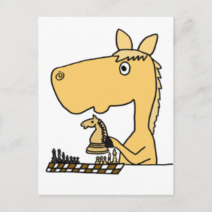 Postal XX- Personalizado de ajedrez para jugar a caballo