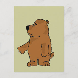 Postal XX- Personalizado de oso marrón