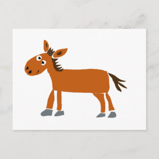 Postal XX- Personalizado del caballo de arte primitivo