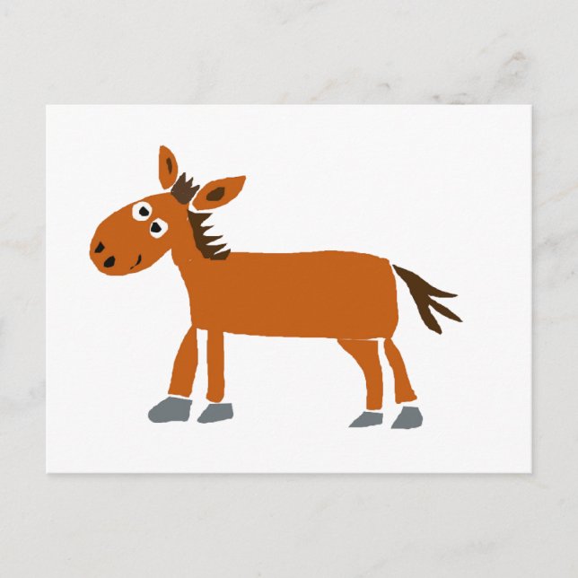 Postal XX- Personalizado del caballo de arte primitivo (Anverso)