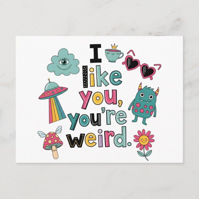 Postal Y2K Stickerbomb Trendy Indie Pop Art (Anverso)