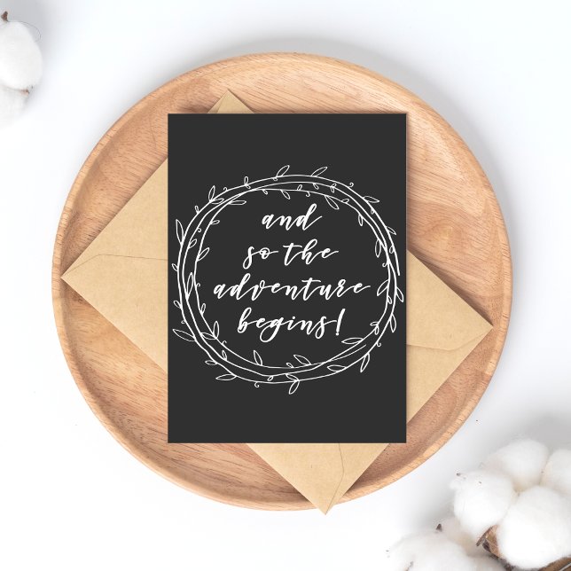 Postal Y así comienza la aventura - Guión manuscrito (Subido por el creador)