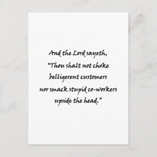 Postal Y el sayeth del señor