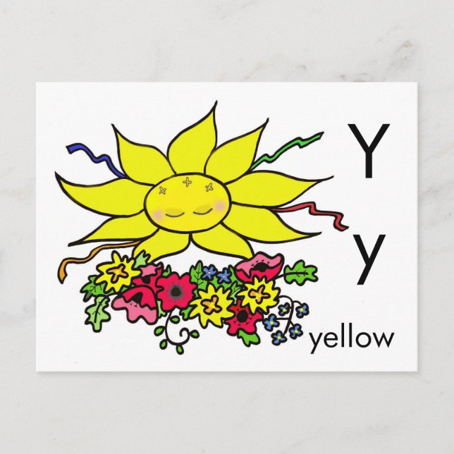 Postal Y es para amarillo (Anverso)