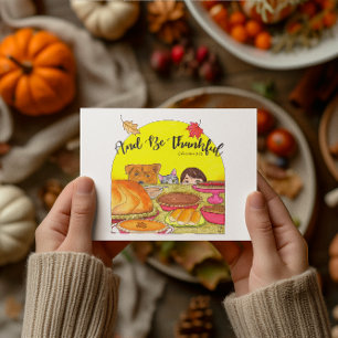 Postal Y Estar Agradecidos Con La Postcarta Inspiradora
