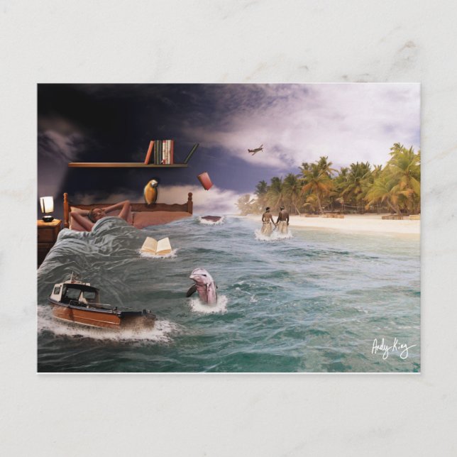 Postal Y mientras dormía (Anverso)