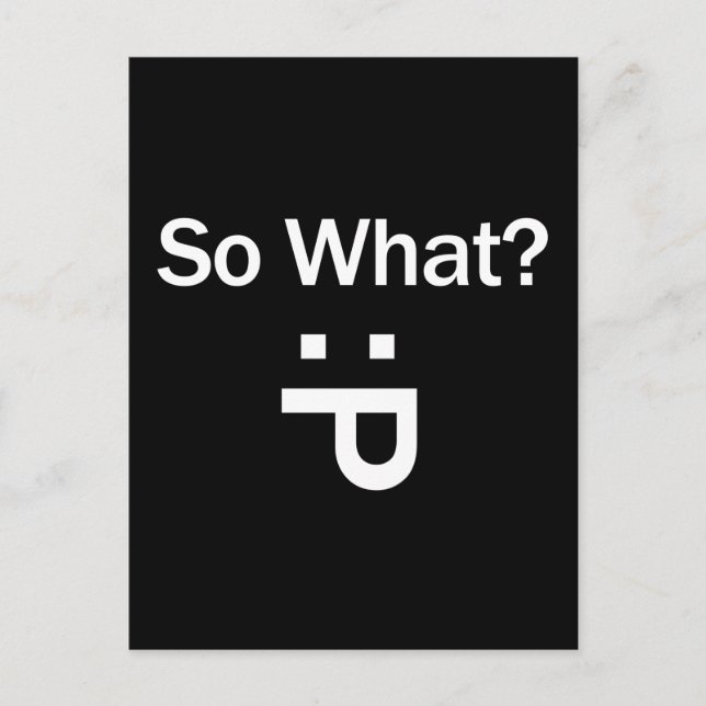 Postal ¿Y Qué? (Anverso)