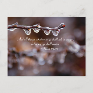 Postal Y todo lo que pidas en oración,